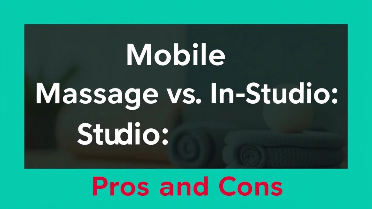 Mobile Massage vs. In-Studio: Pros and Cons
